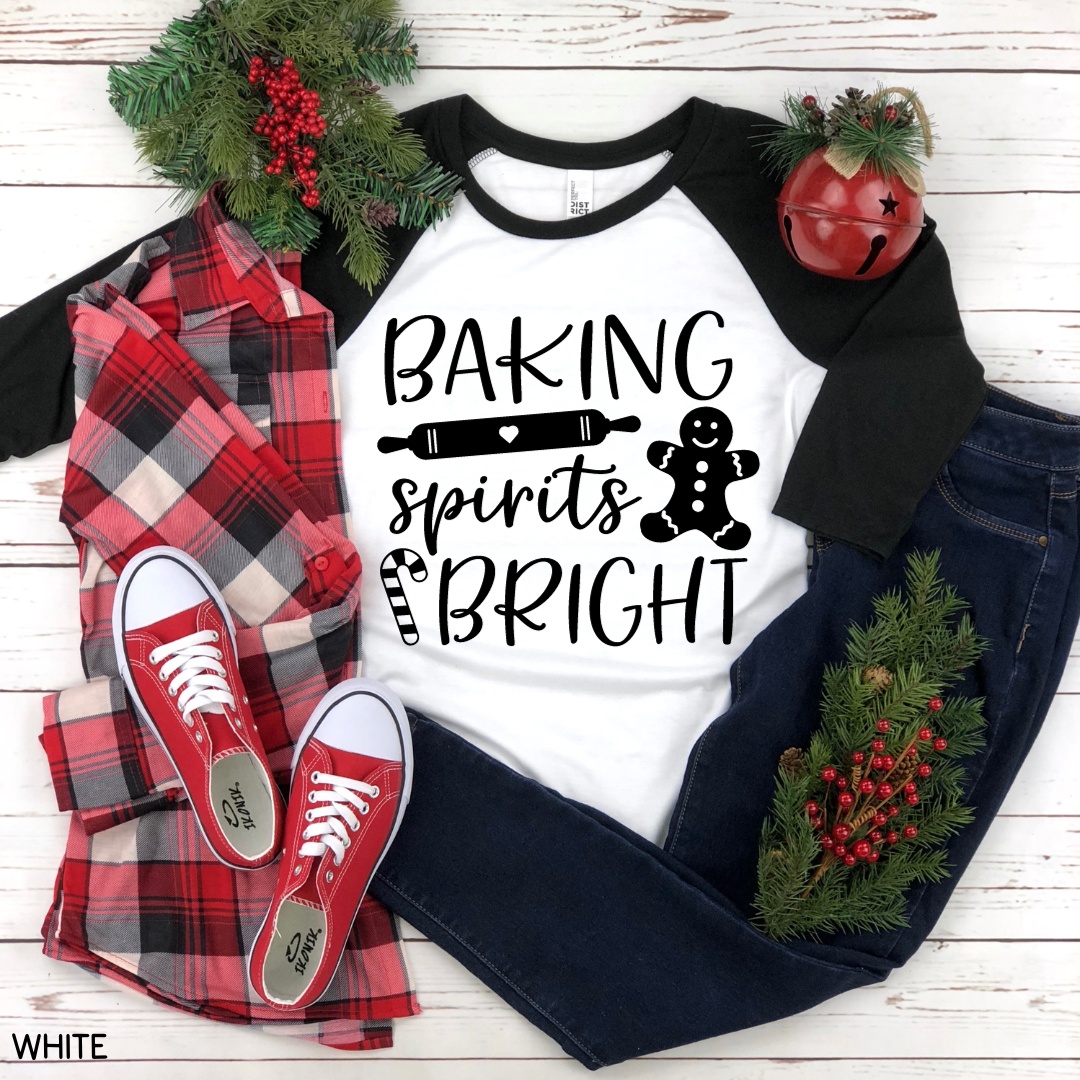 Christmas - Baking Spirits Bright - Adult Unisex Raglan