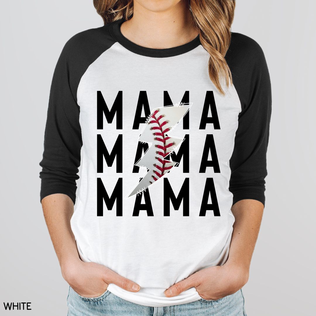Baseball - Mama Lightning - Unisex Adult Tee