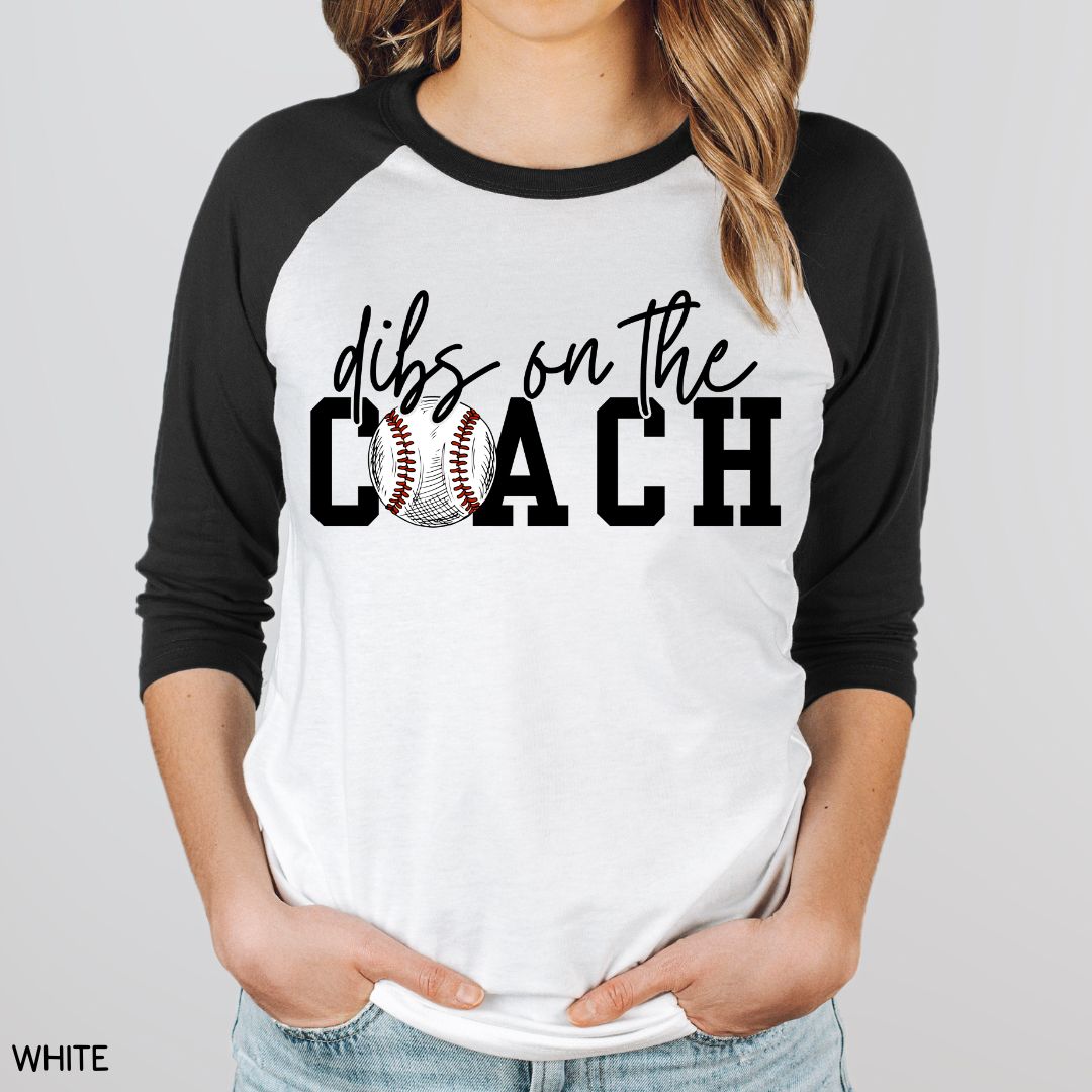 Baseball - Dibs on the Coach - Unisex Adult Tee