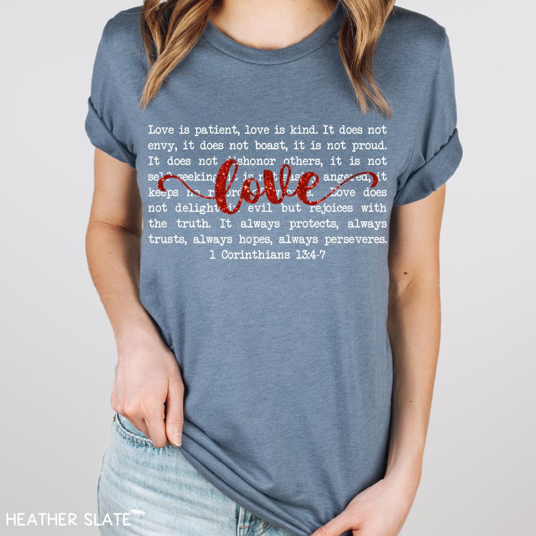 1 Corinthians Love - Unisex Adult Tee