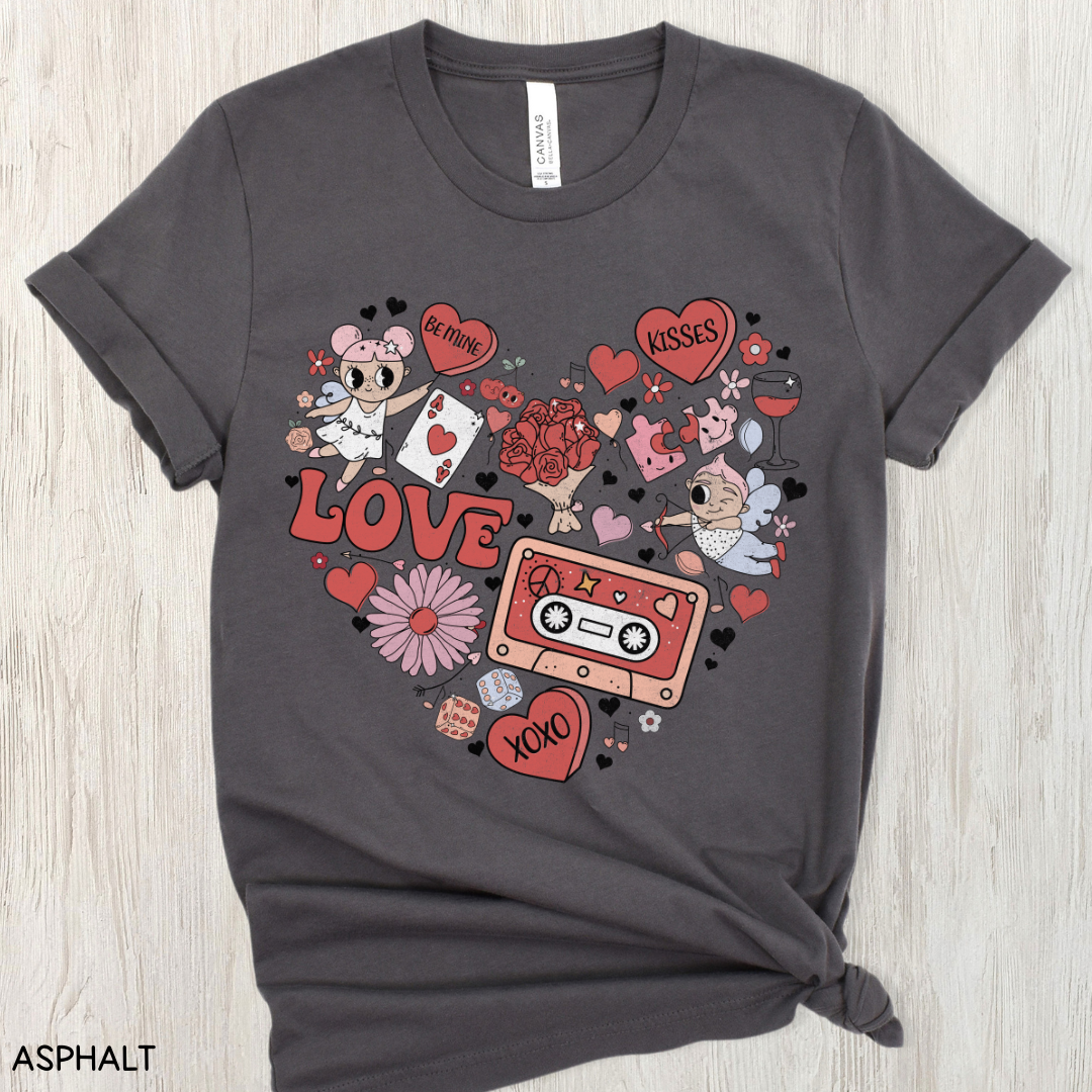 Valentines - Vintage Valentine - Unisex Adult Tee