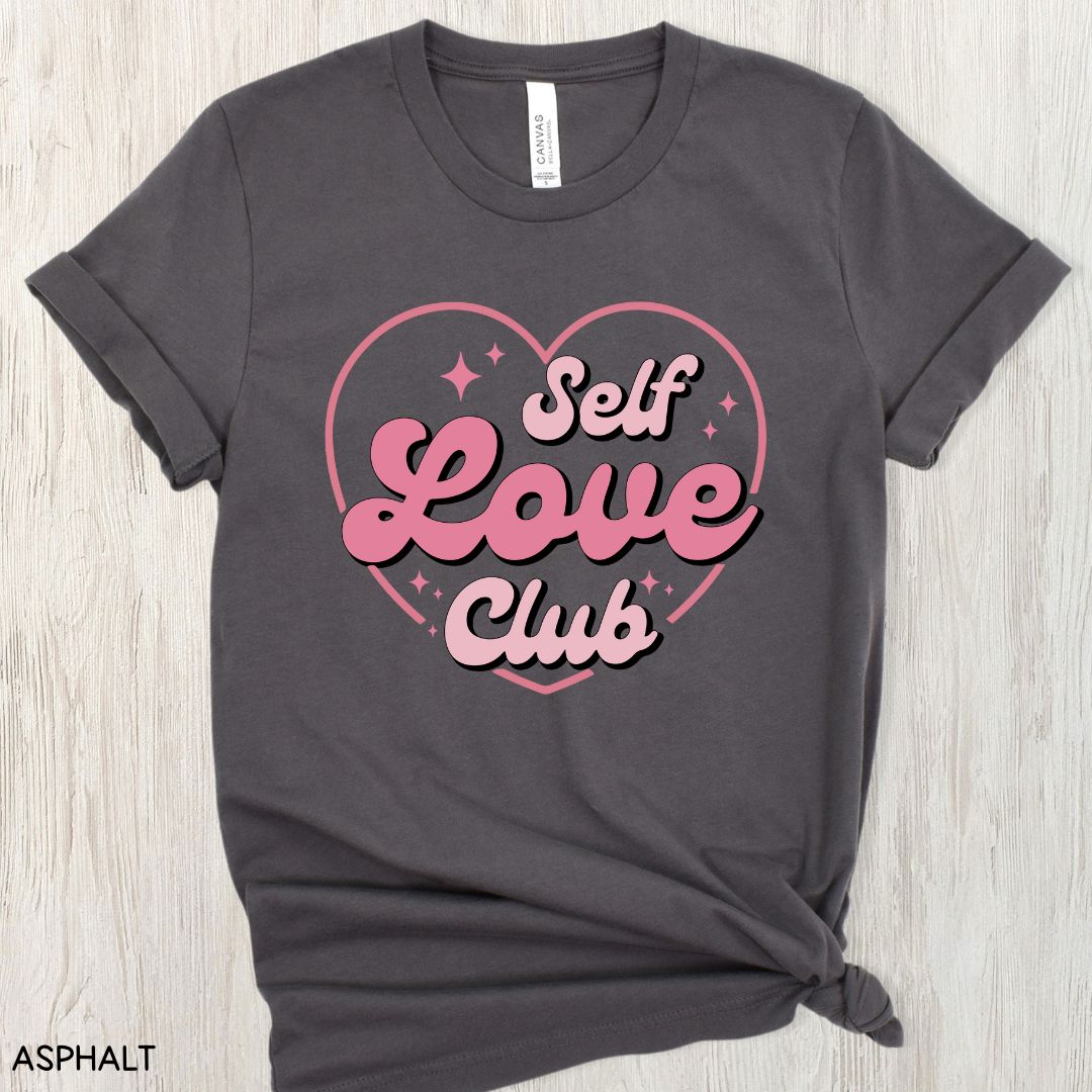 Valentines - Self Love Club Heart - Unisex Adult Tee