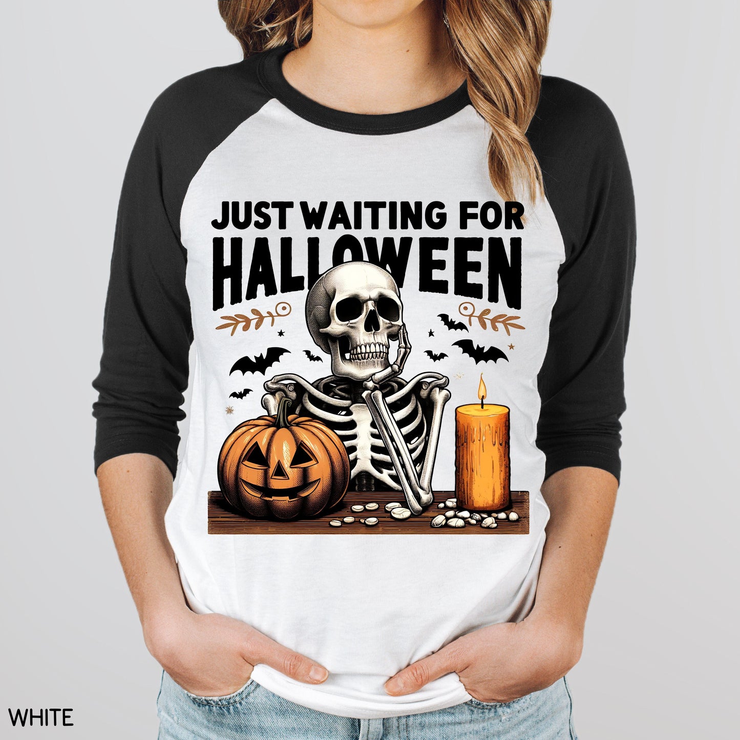 Fall - Just Waiting For Halloween - Unisex Adult Tee