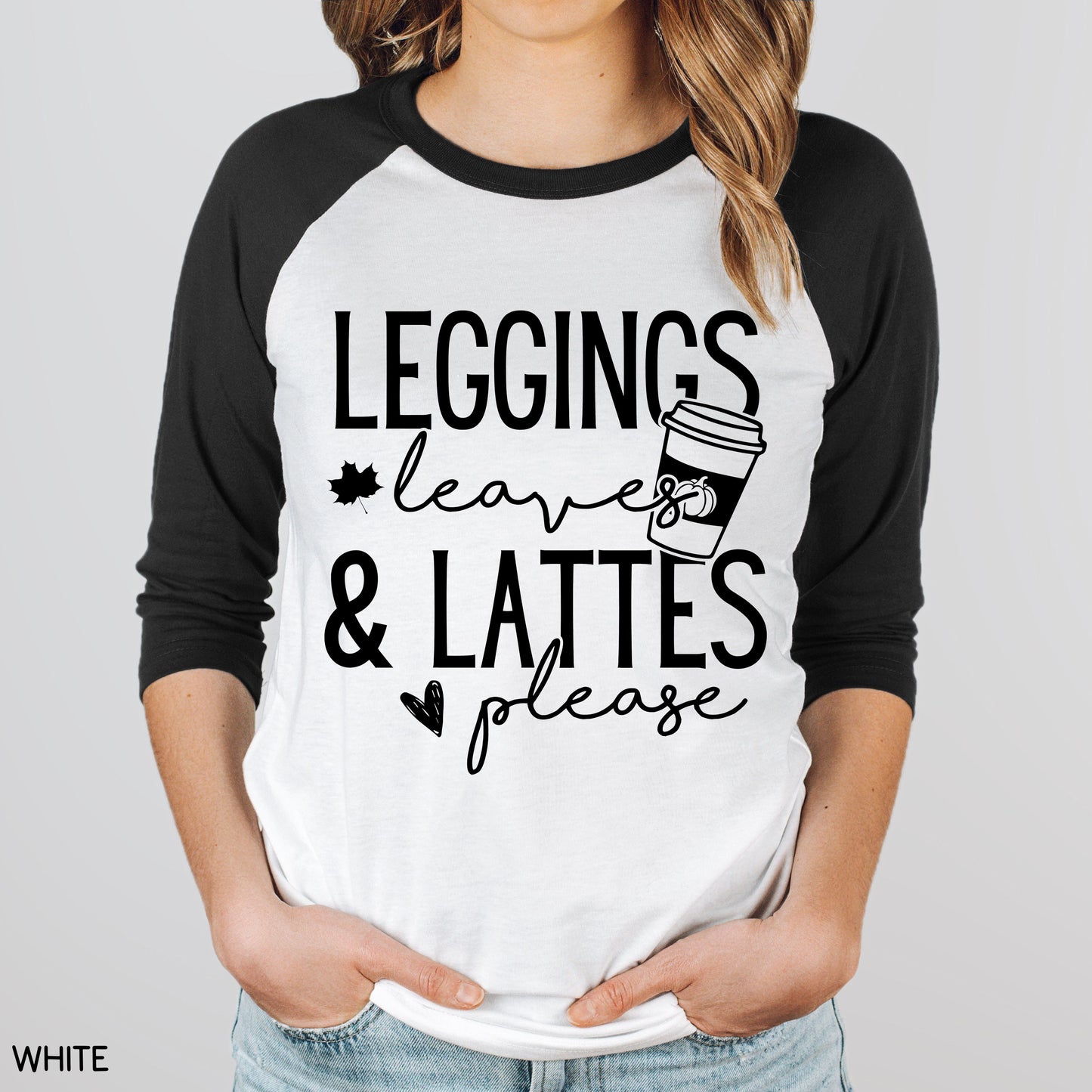 Fall - Leggings Leaves Lattes - Unisex Adult Tee