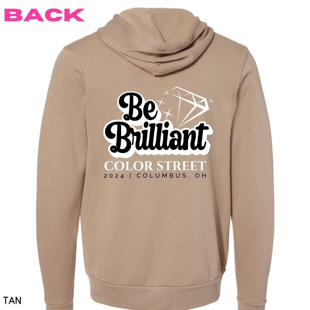 Be Brilliant 3 - Unisex Adult Zip Up Hoodie