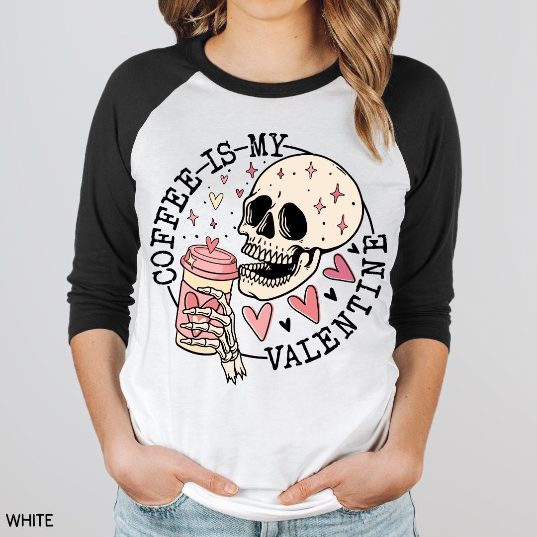 Valentines - Coffee is my Valentine - Unisex Adult Tee