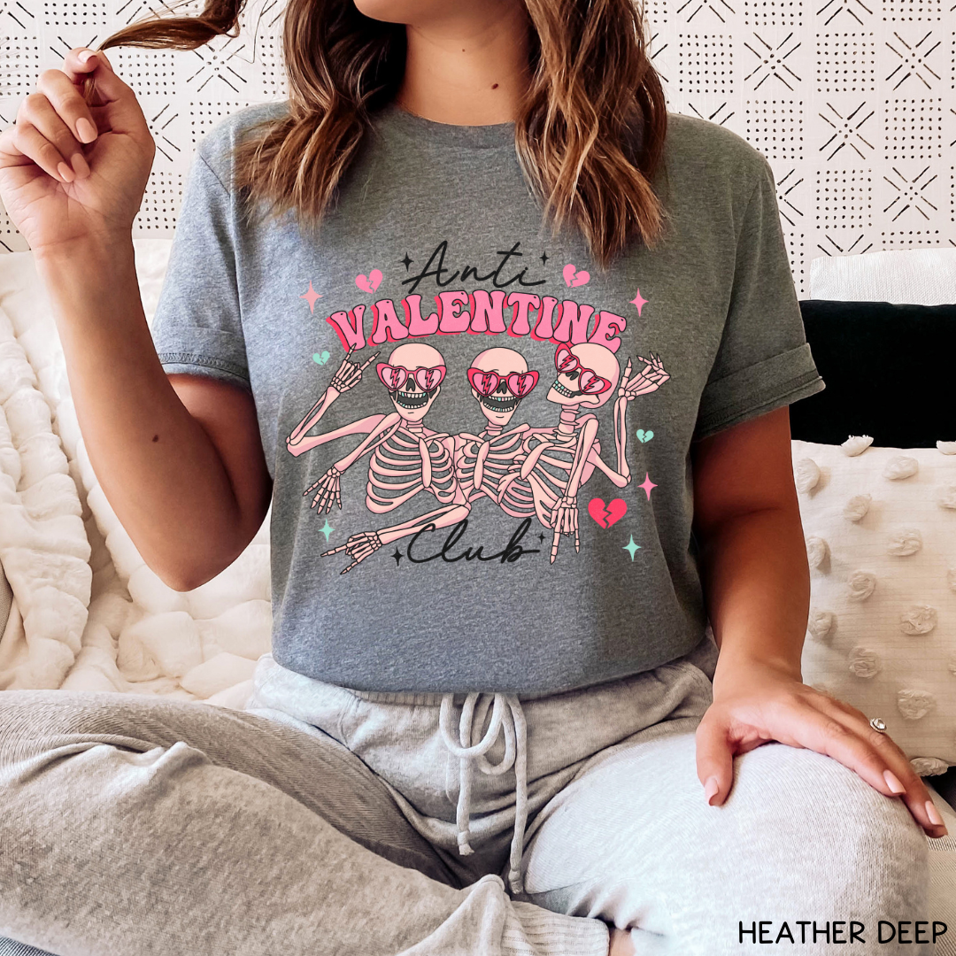 Valentines - Anti Valentine Club - Unisex Adult Tee