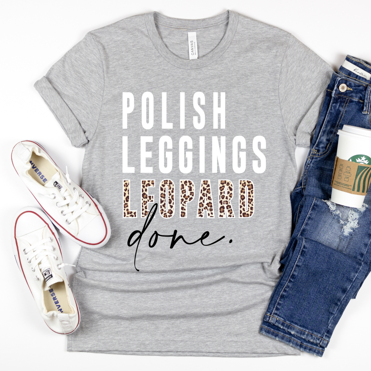 Polish Leggings Leopard Done - Unisex Adult Tee