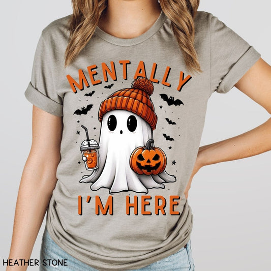 Fall - Mentally I'm Here - Unisex Adult Tee