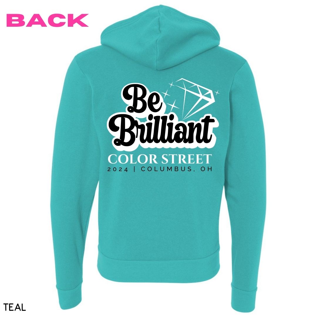 Be Brilliant 3 - Unisex Adult Zip Up Hoodie