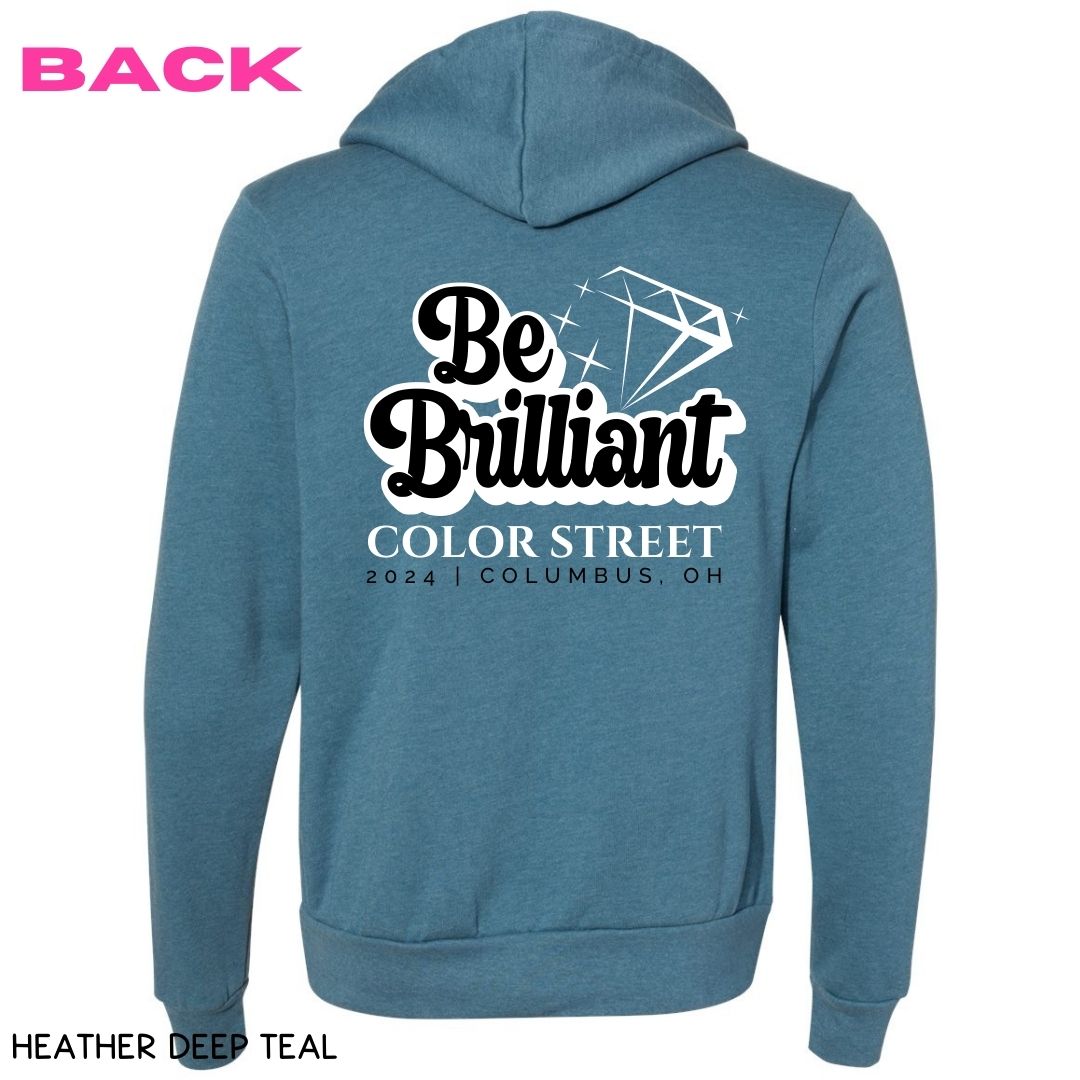 Be Brilliant 3 - Unisex Adult Zip Up Hoodie