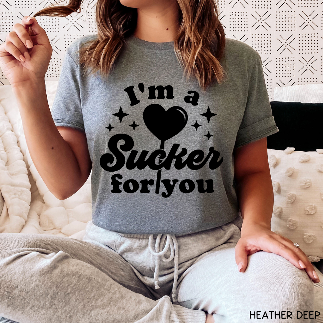 Valentines - I'm a Sucker for You - Unisex Adult Tee