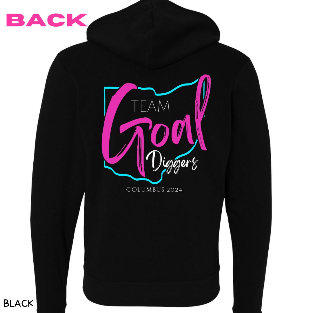 Team Goal Diggers - Unisex Adult Zip Up Hoodie