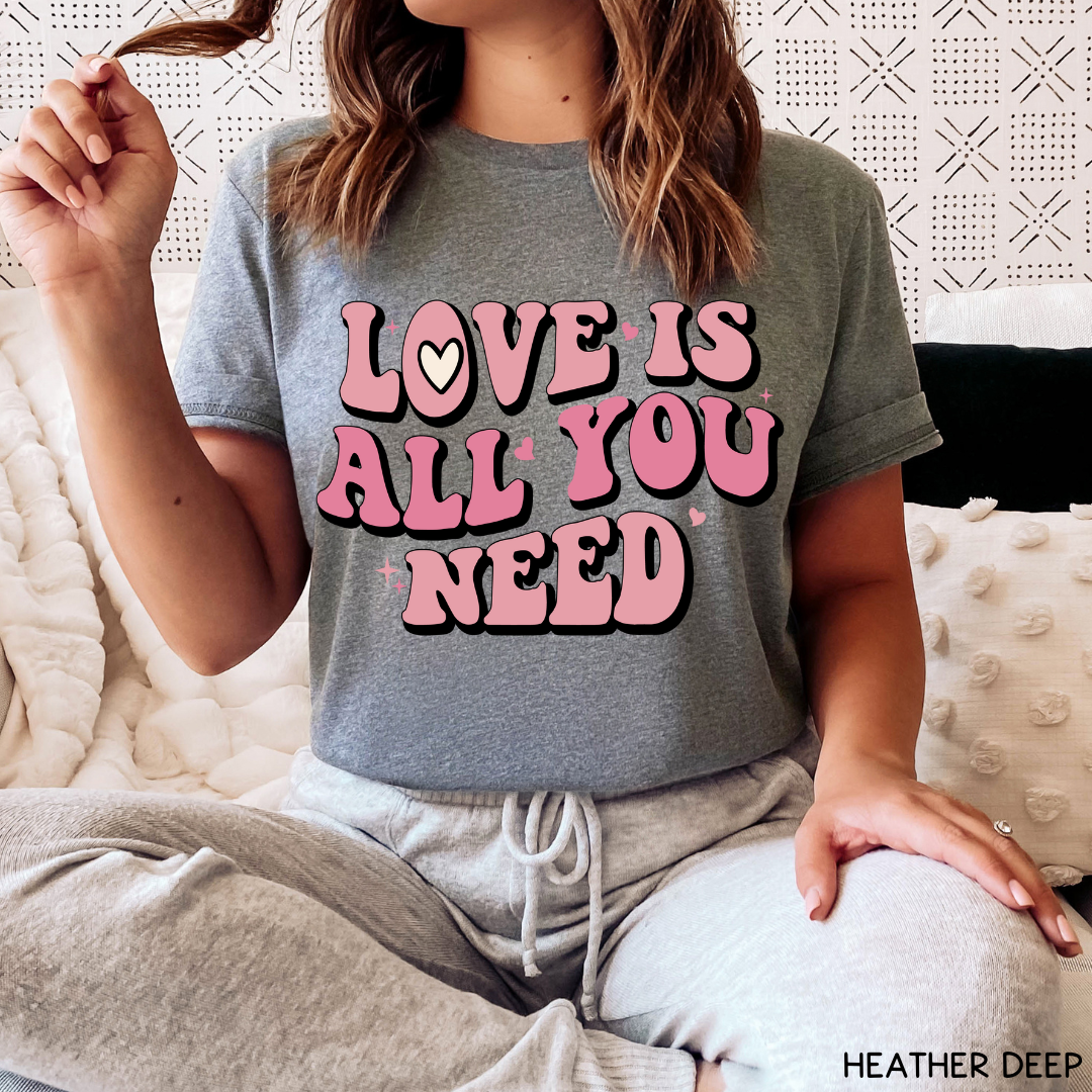 Valentines - Love is All You Need - Unisex Adult Tee