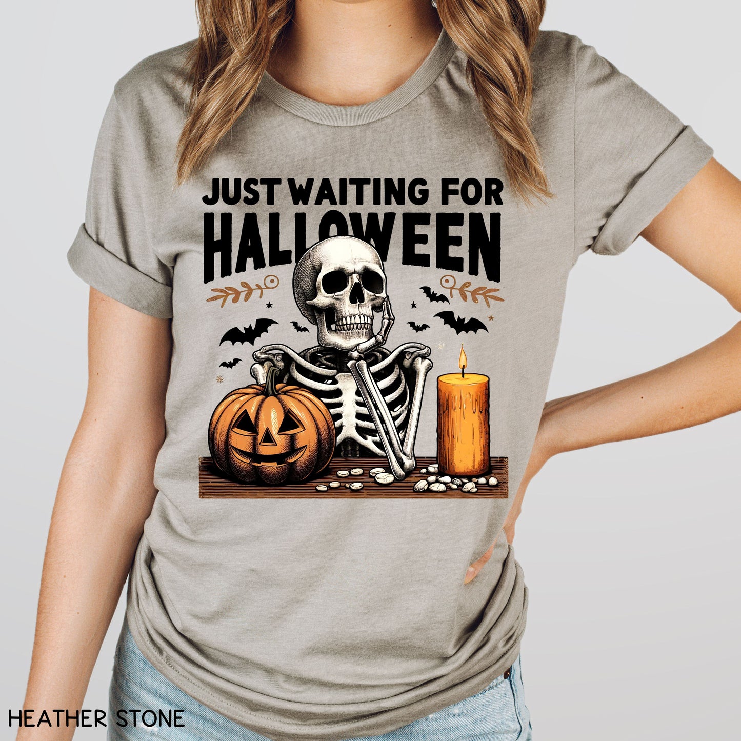 Fall - Just Waiting For Halloween - Unisex Adult Tee