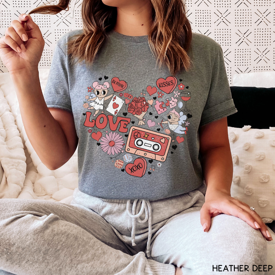 Valentines - Vintage Valentine - Unisex Adult Tee