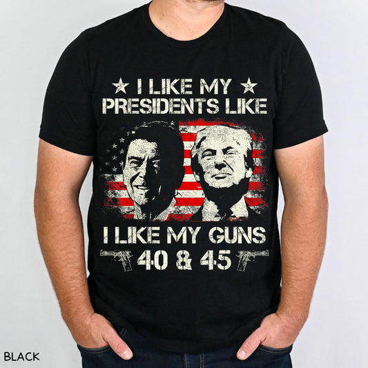 America - Presidents & Guns - Unisex Adult Tee