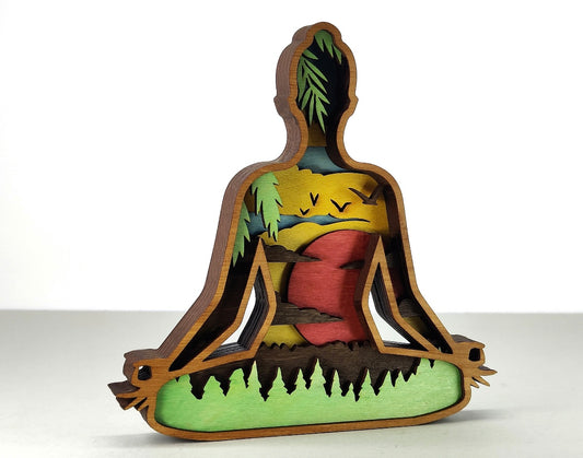Custom wood layered mandala Meditate in Nature