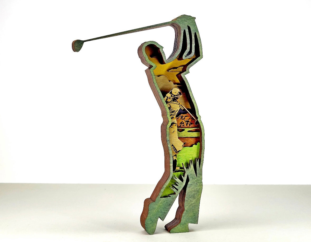 Custom wood layered mandala Golf