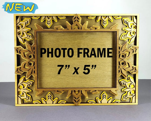 Custom wood layered mandala Photo Frame