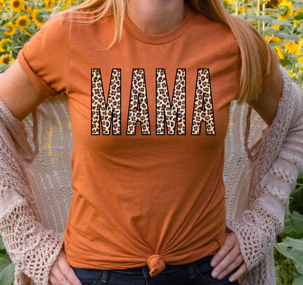 MAMA Leopard Print - Unisex Adult Tee