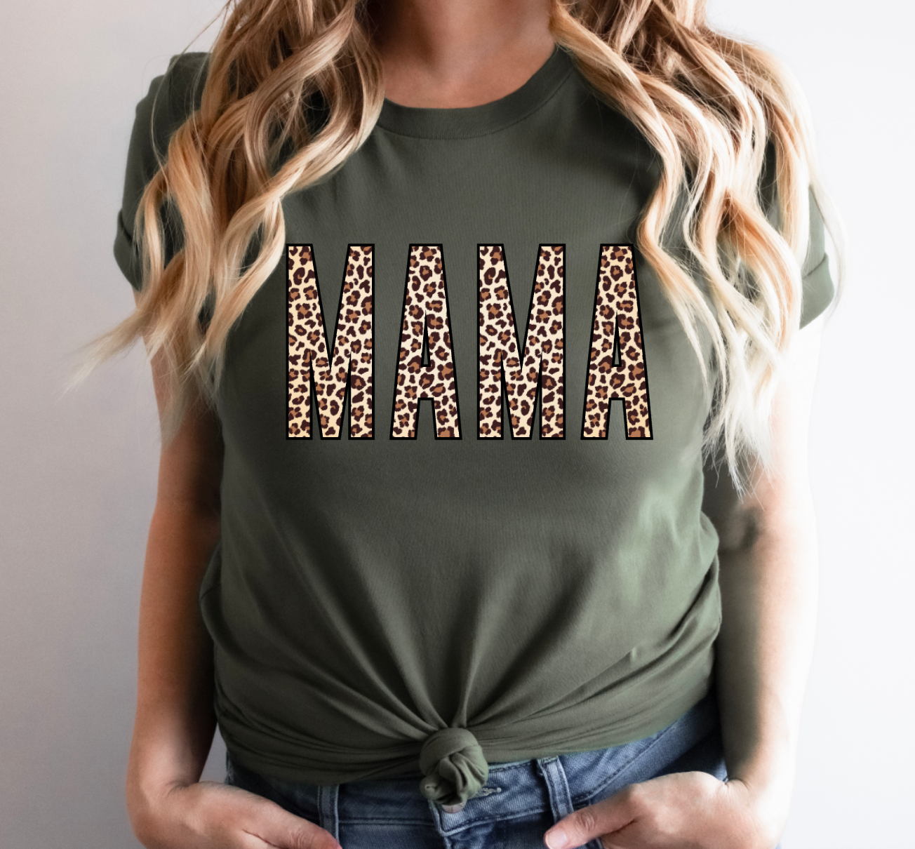 MAMA Leopard Print - Unisex Adult Tee