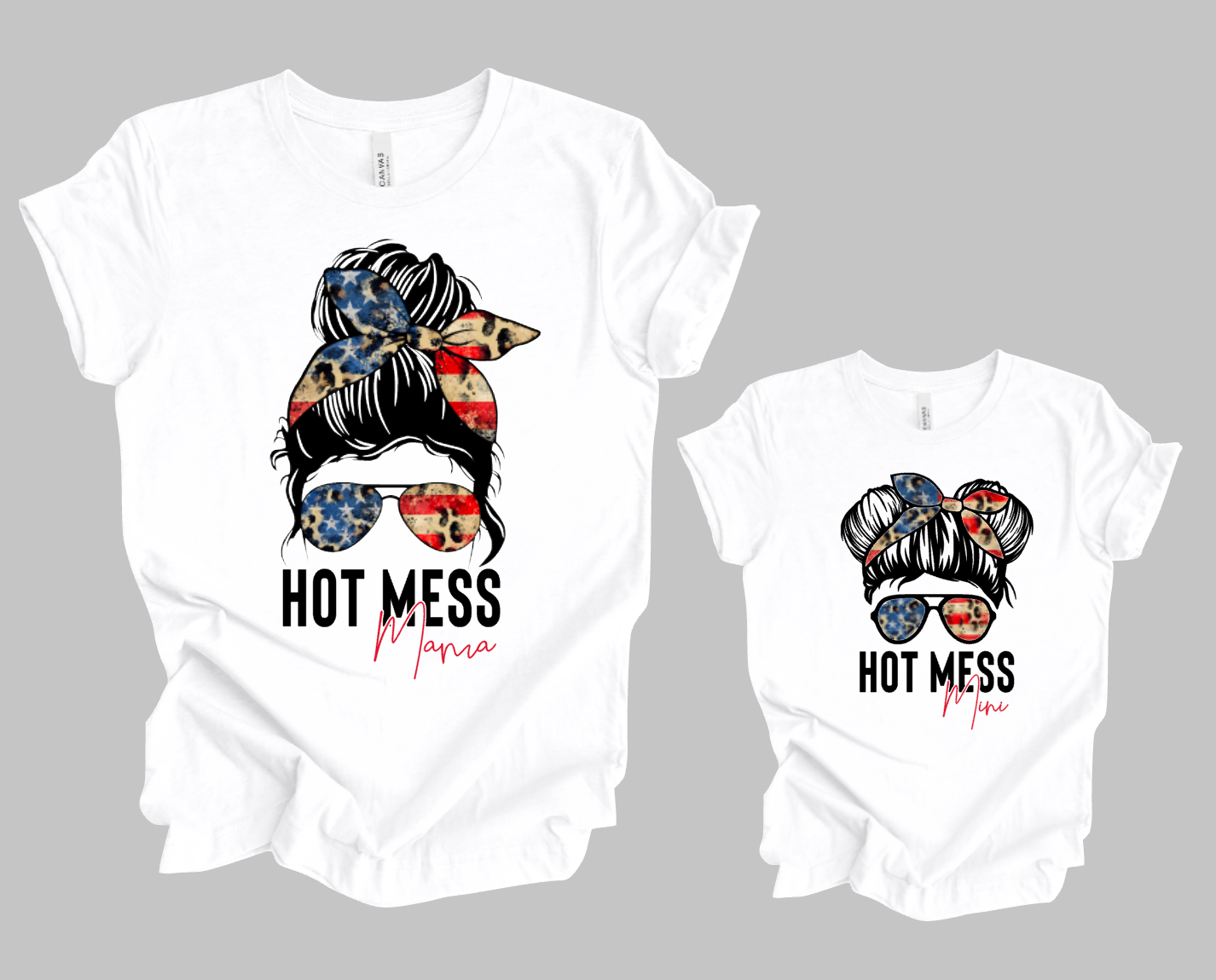 Hot Mess Mama & Mini Bundle - Unisex Adult Tee