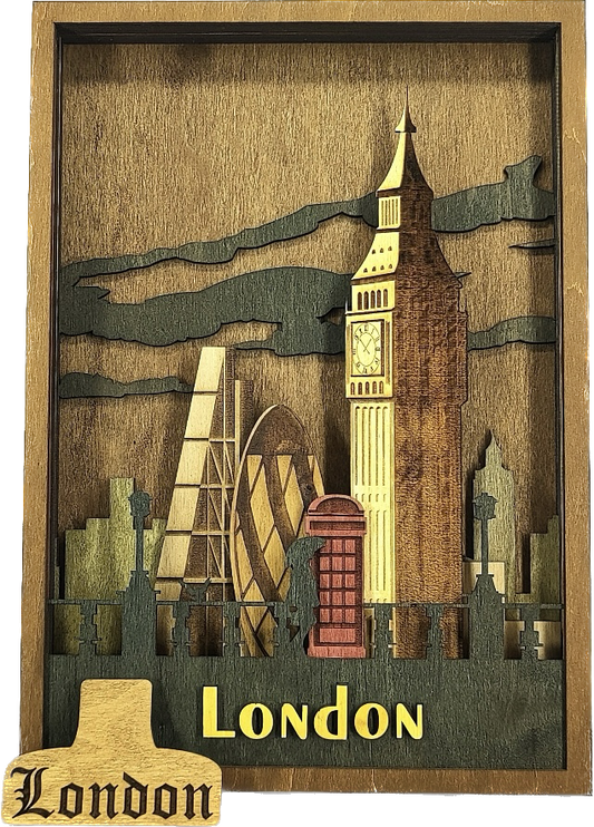 Custom wood layered mandala London Sign