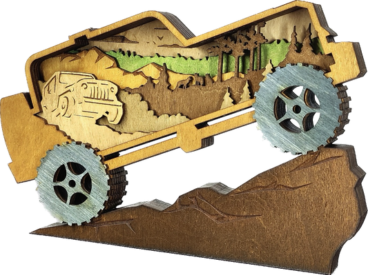 Custom wood layered mandala Rock Crawler